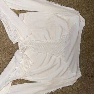 SHEIN Cream Long Sleeve Top